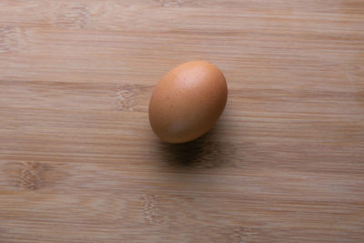 High angle view of eggs on table