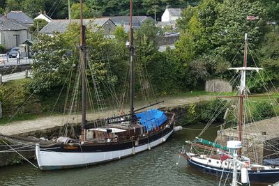 Boats in river