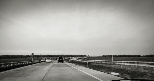 Road passing through empty road