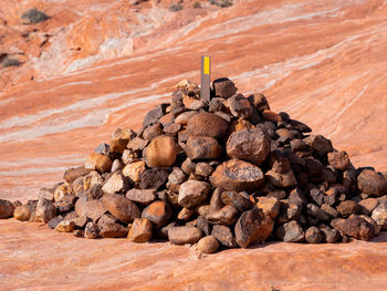 View of rocks in desert