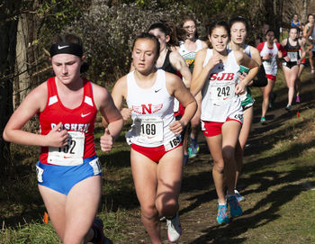 Group of people running