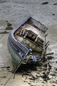 Old boat in water