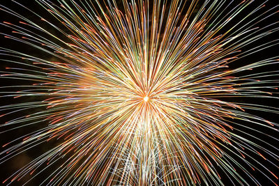 Low angle view of firework display