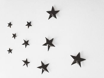 Close-up of stars over white background