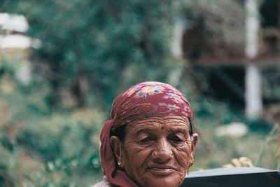 Close-up portrait of man outdoors