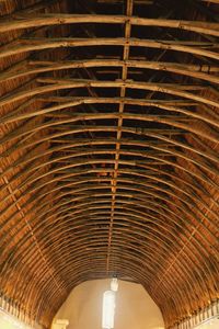 Low angle view of illuminated ceiling