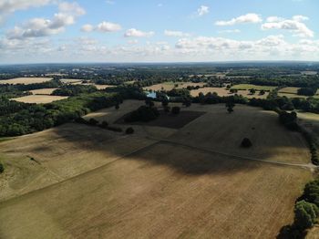 High angle view of landscape against sky