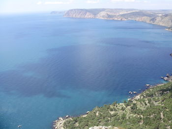 High angle view of sea against sky