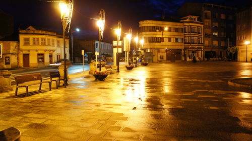 City street at night