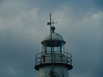 Low angle view of lighthouse against sky