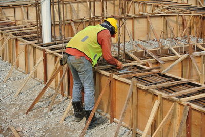 Man working at construction site