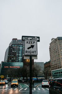 Low angle view of road sign