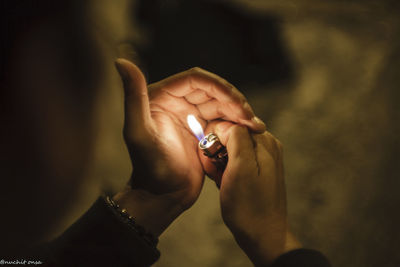 Close-up of human hand