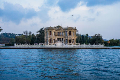 Kucuksu palace in istanbul seen from the bosphorus