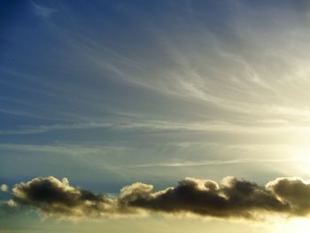 Low angle view of clouds in sky