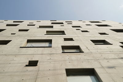 Low angle view of building against clear sky