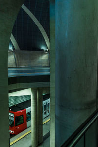 View of escalator