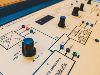 High angle view of text on paper