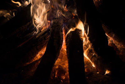 Close-up of bonfire