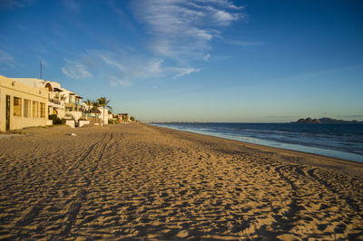 View of empty beach against sky