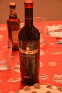Close-up of beer bottles on table