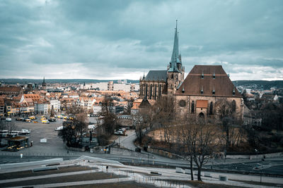 Clouds, morning, erfurt, dom, church, cathedral