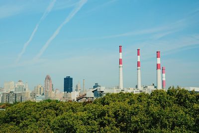 Scenic view of city against sky