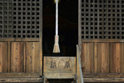 Close-up of wooden door