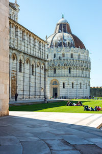 View of historic building against clear sky