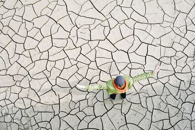 Full frame shot of cracked land