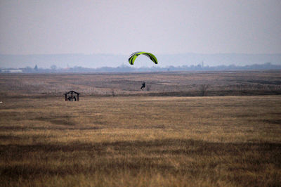 Scenic view of land against sky