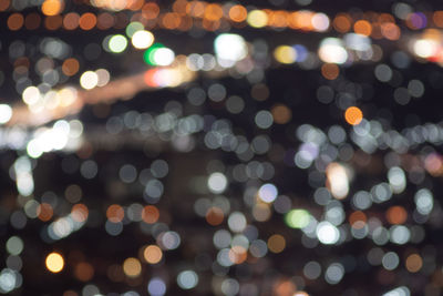 Defocused image of illuminated lights