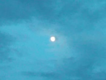Low angle view of moon in sky