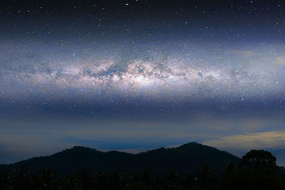 Low angle view of sky at night