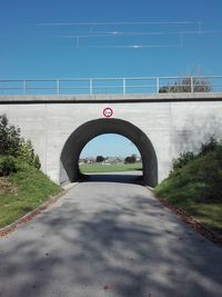 Bridge against blue sky