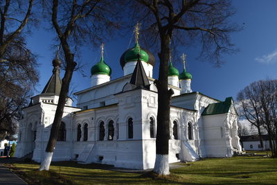 Low angle view of buildings against sky