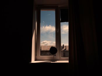 View of clouds seen through darkroom