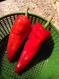 Close-up of red chili peppers