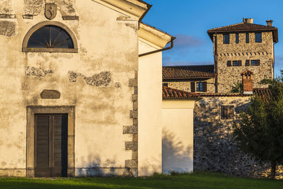 Autumn colors cover the cassacco castle. friuli. italy