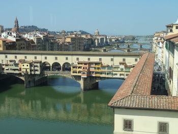 View of river with buildings in background