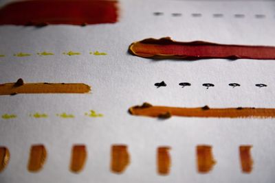 Close-up of pencil on table