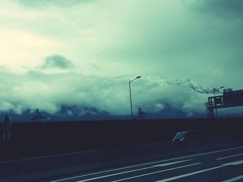 Cloudy sky over landscape