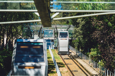 Train at railroad station