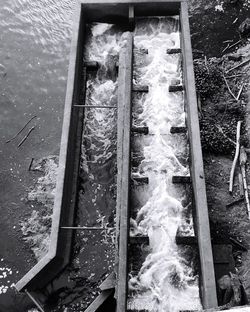 Close-up of frozen water