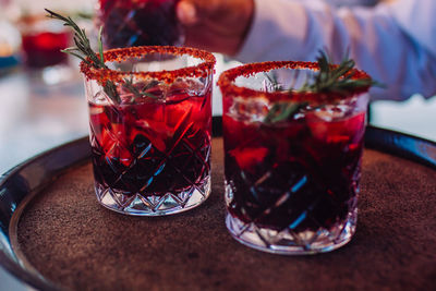 Close-up of drink on table