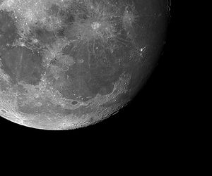Close-up of moon against clear sky at night