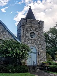 Low angle view of church against sky