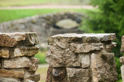 Close-up of stone wall