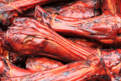 Full frame shot of meat for sale at market