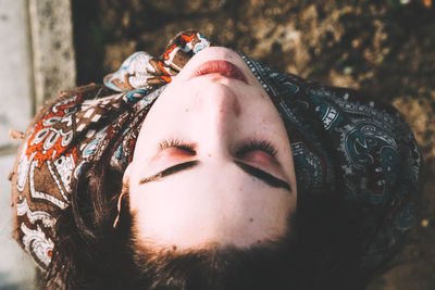 Close-up of young woman